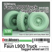 DW30080 WW2 German Faun L900 Truck wheel set-Continental(1) (for Das Werk 1/35)