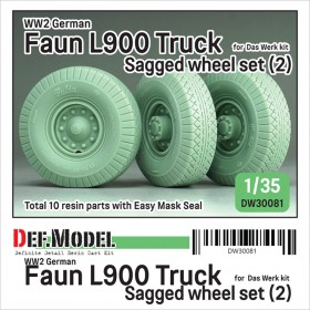 DW30081 WW2 German Faun L900 Truck wheel set-Fulda(2) (for Das Werk 1/35)