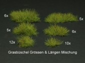 GL-307 Mixed Grass Tufts - Medium Green
